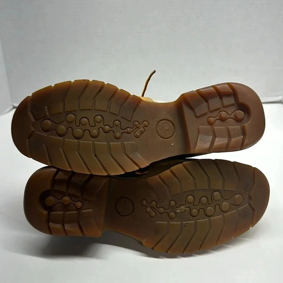 Timberland Ankle Boots Wedges Heeled Nubuck Chukka Tan Cream Women's Size 8 - Picture 5 of 8